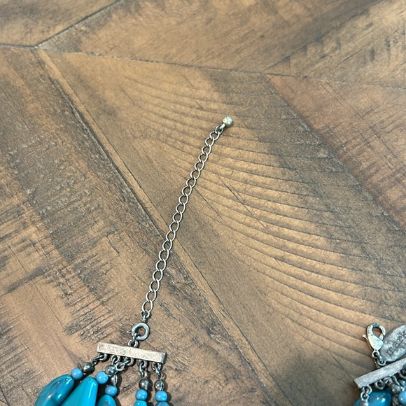 Branded Mark by Avon teal swirl color multi strand necklace with extender chain. - Picture 7 of 10